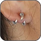Dragon Claw Through Ear Stud Earrings for Women Goth Punk Bone Claw Earring Rock Hip Hop Earring Halloween Stainless Steel Gothic Vintage Jewelry Accessories