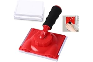 BOLSDOIC Paint Edge Trimmer Plus 2 Replace Pads, Paint Pad Applicator, Corner Walls and Ceilings Pad Painter, Edge Painting Tool with Painter's Pad Refills for Baseboards, Windows, Doors