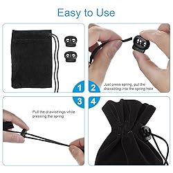 Deesea 15 PCS Plastic Cord Locks End Spring Stop