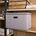 Storage bins,Wecye Large Foldable Storage Containers with Removable Lid and Handles,Storage box Storage cubes Organizer,Set of 2 (Grey)