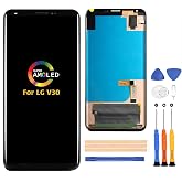 A-MIND Screen Replacement for LG V30 V35 V30 Plus 6.0 inch OLED LCD Display Touch Glass Digitizer Frame Assembly + Repair Tools (Black)