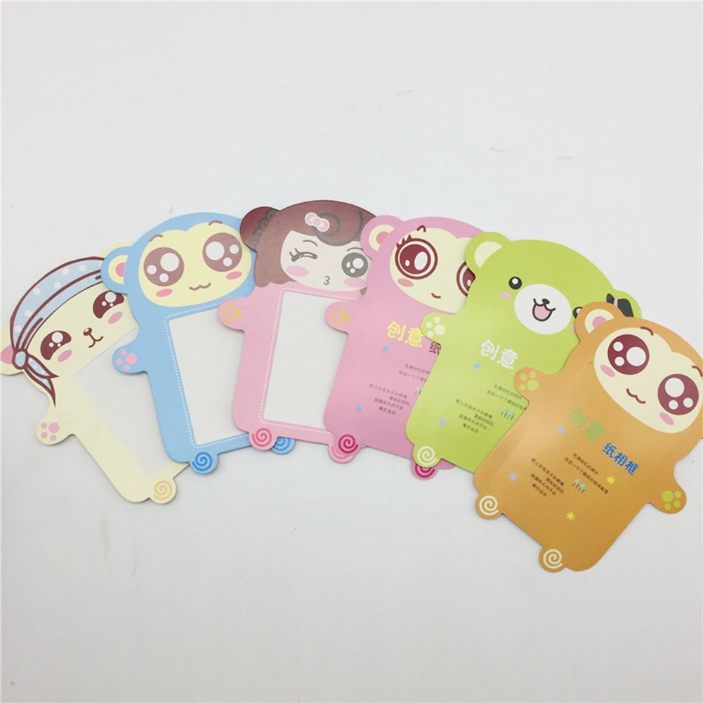 Instax Mini Photo Frame, 2x3” Decor Hang Paper Photo Frame for Fujifilm Instax mini 8,7S,25,50S,90 Instant Camera Films, Polaroid Photo Frame (Bear, 6 Pcs)