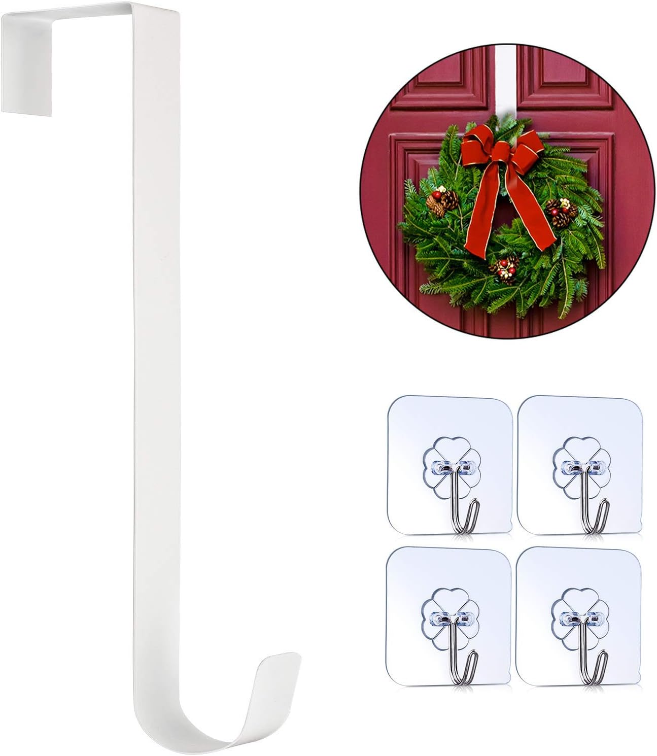 Jsmhh Metal Wreath Hanger for Home Office Door Christmas Metal Wreath