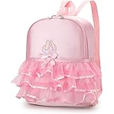 SEHXIM Cute Ballet Dance Backpack Tutu Dress Dance Bag Dance Bag for Girls Waterproof Small Duffle Bag Ballet Bags Gym Bag.(Pink)