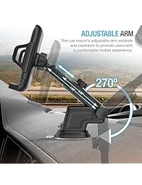 Maxboost DuraHold Series Car Phone Mount for iPhone 11 Pro Xs Max XR X 8 7 6s Plus SE,Galaxy S10 5G S10+ S10e S9,Note 10,LG G8,Pixel,HTC[Washable Strong Sticky Gel Pad Extendable Holder Arm (Upgrade)]