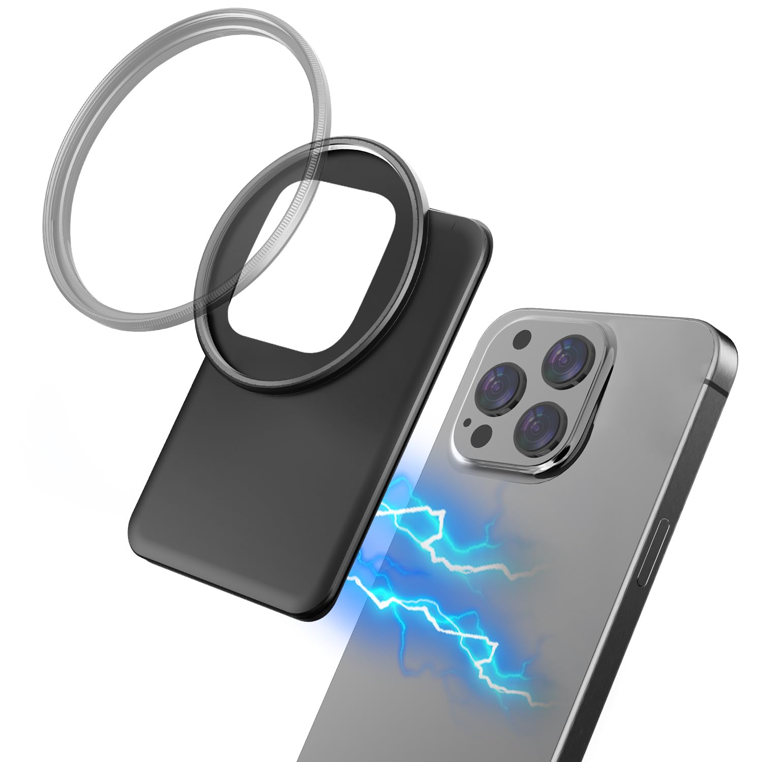 HAFOKO 67mm Magnetic Lens Filter Mount Universal Magnetic Filter Clip Adapter Compatible for iPhone 16 Pro Max/16 Plus/15 Pro Max/15 Plus/14 Pro Max/14 Plus/13 Pro Max/12 Pro Max(No Filter)