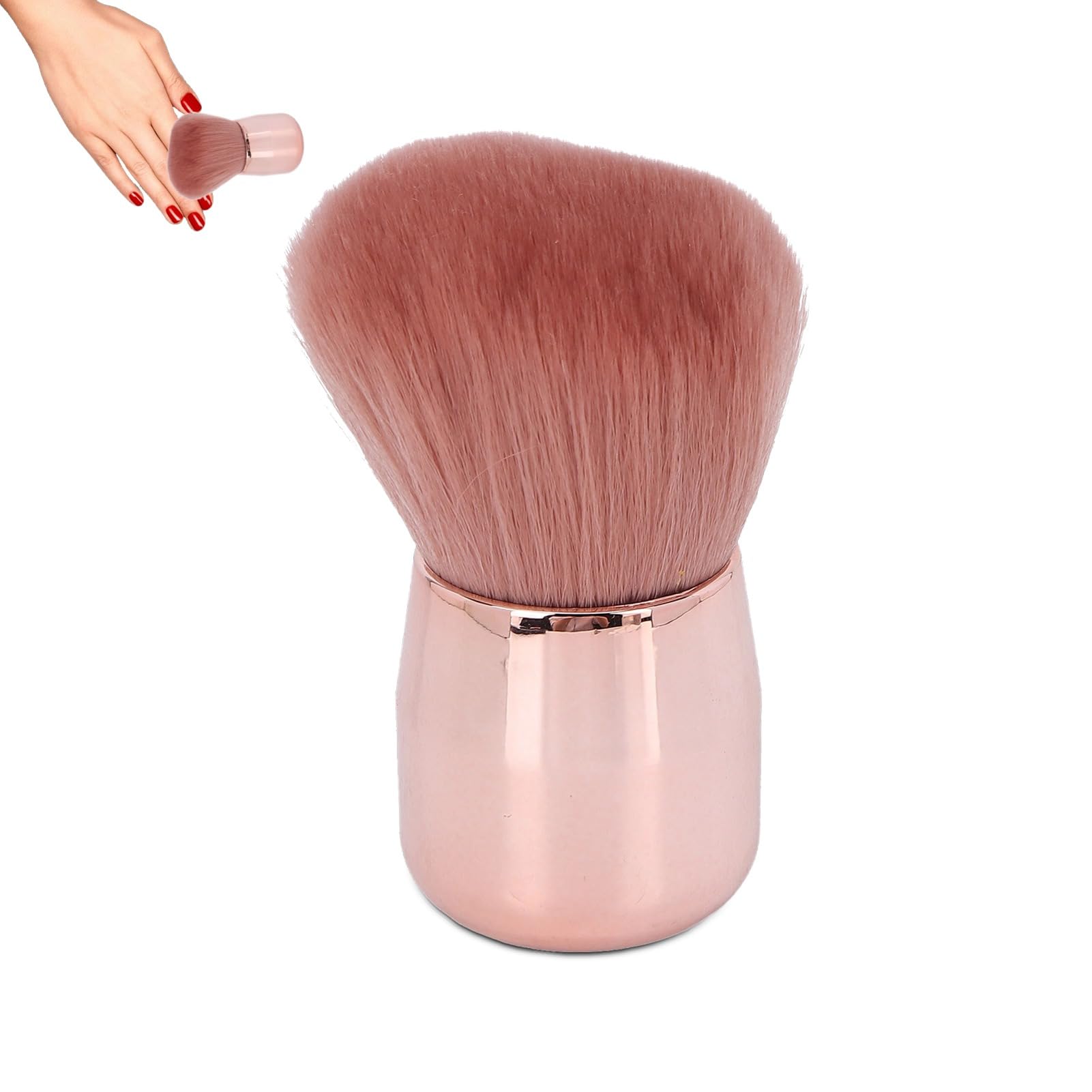 Nail Art Brush Dust Powder Remover Brush, Nail Art Dust Cleaner Brush, Soft Nail Bristles Small Cleaner Brush for Nail Trimming Cleaning,Makeup Blush Brush Poder Brush Beauty Tool(Rose Gold)