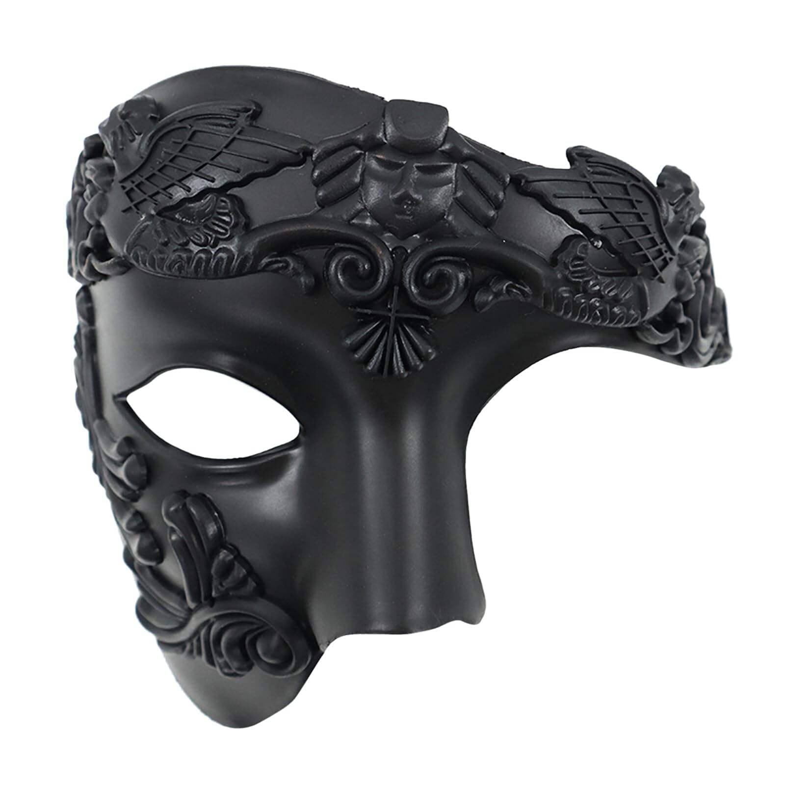 SHIFANQI Masquerade Mask for Men, Retro Phantom Of The Opera Mask, Vintage Venetian Mask for Ball Party, Mardi Gras, Carnival, Black — image 1