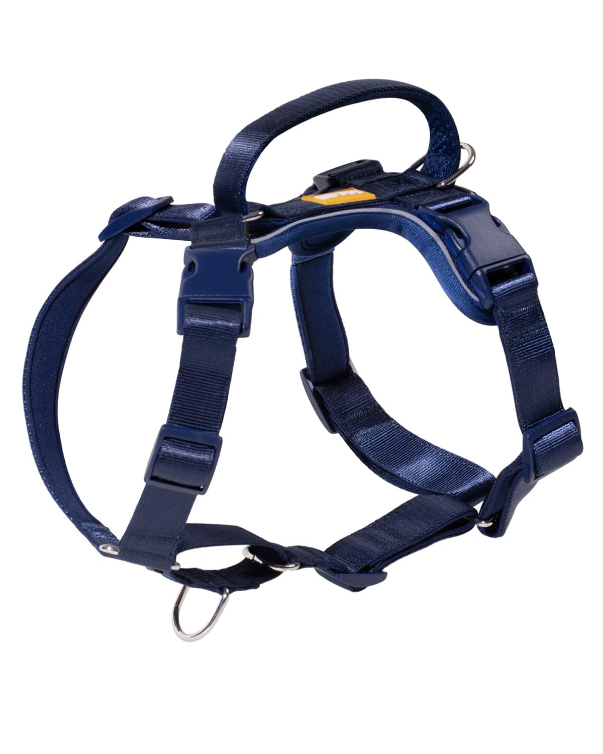 Photo 1 of DF Freedom No Pull Martingale Dog Harness, Gentle Control for No Choking, Front Clip Harness with Reflective, Adjustable & Padded Handle for Easy Walking & Training, Navy Blue, 3/4", Chest 20"-26.8"