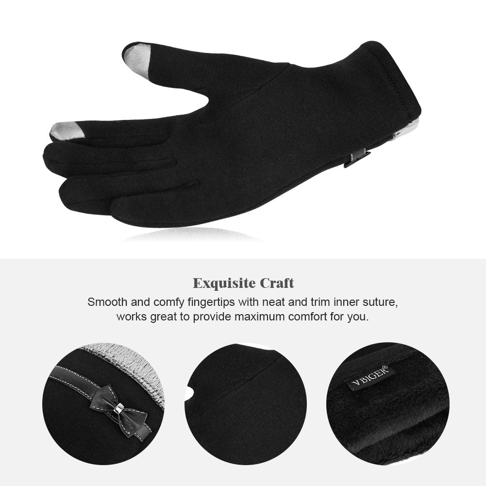 Vbiger Damen Handschuhe Winterhandschuhe Fahrradhandschuhe Damen Touchscreen Handschuhe Warme Winter Handschuhe mit Fleecefutter