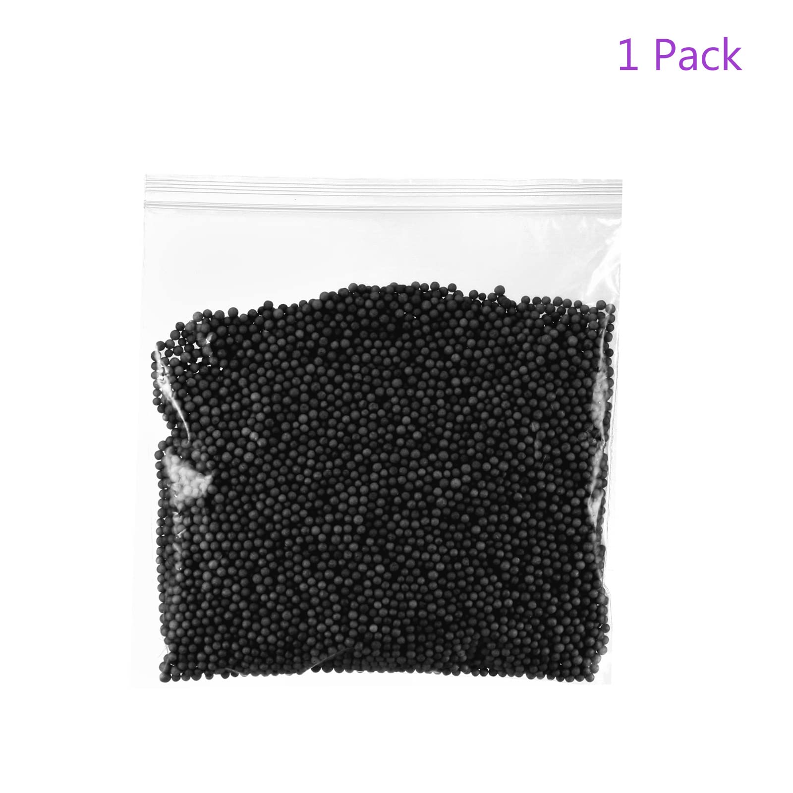 DMiotech 1 Pack 0.1-in Foam Beads Ball Polystyrene Round Foam Ball Black for DIY Crafts, Arts, Party Decoration