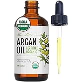 Kate Blanc Cosmetics Argan Oil for Hair, Face & Skin from Morocco. Promotes Hair Growth (4oz, USDA Certified Organic, Cold Pr