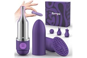 Mini Squirting Vibrator Kits, Small Bullet Vibrators with 5 Attachements for Clit G-Spot Dildo Nipple Stimulator, Next-Gen Cl
