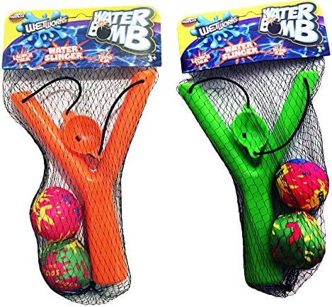 2 pack Water Bomb Slingers with 2 waterballs