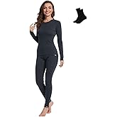 MERINNOVATION Merino Wool Base Layer Set for Women 100% Merino Wool Thermal Underwear Sets Lite - Midweight Top, Bottom