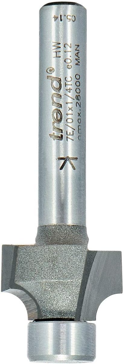 Trend Professional Pin Guided Round Over Router Cutter, 6.3mm Radius, 1/4 Inch Shank, 22mm Cut Diameter & 12.6mm Cut Length - Image 4
