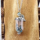 Floral Wish Bottle Pendant Necklace 20