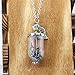 Floral Wish Bottle Pendant Necklace 20"+1.5" Extender