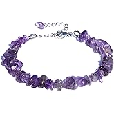 Natural Healing Crystal Bracelets for Women - Handmade Irregular Gemstone Bracelet Jewelry Gifts for Her