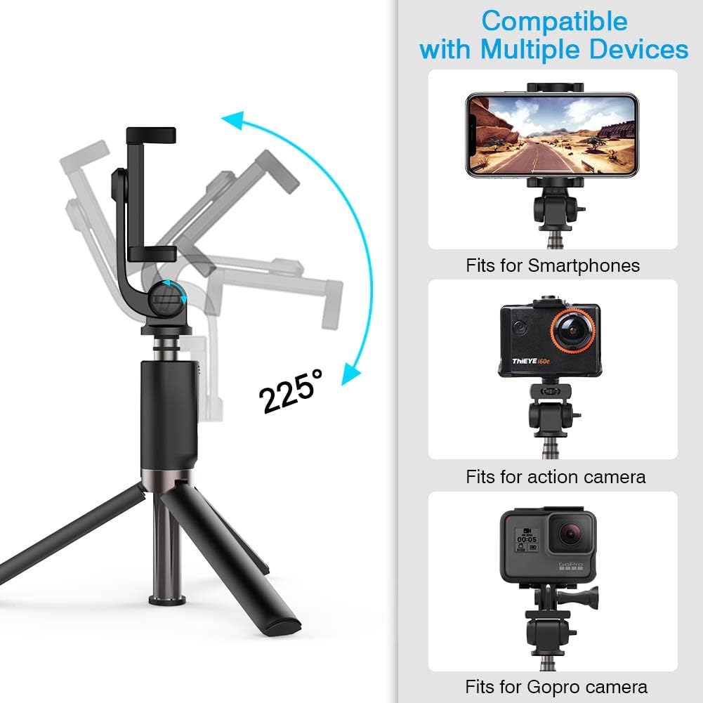 Yoozon Upgraded Selfie Stick Tripod Bluetooth, Phone & Camera Tripod Selfie Stick with Wireless Remote Shutter for Gopro,Action Cameras, iPhone 11/11 Pro/11 Pro Max/Xs MAX/Galaxy Note 10/Note 10 Plus