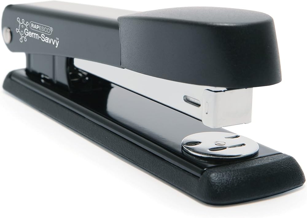 Rapesco R54500B2 Germ-Savvy Antibacterial Marlin Full Strip Stapler Black