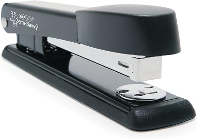 Rapesco R54500B2 Germ-Savvy Antibacterial Marlin Full Strip Stapler Black