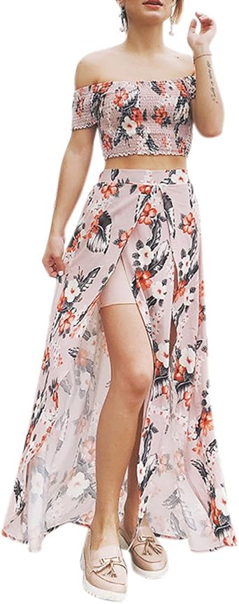 two piece crop top dress