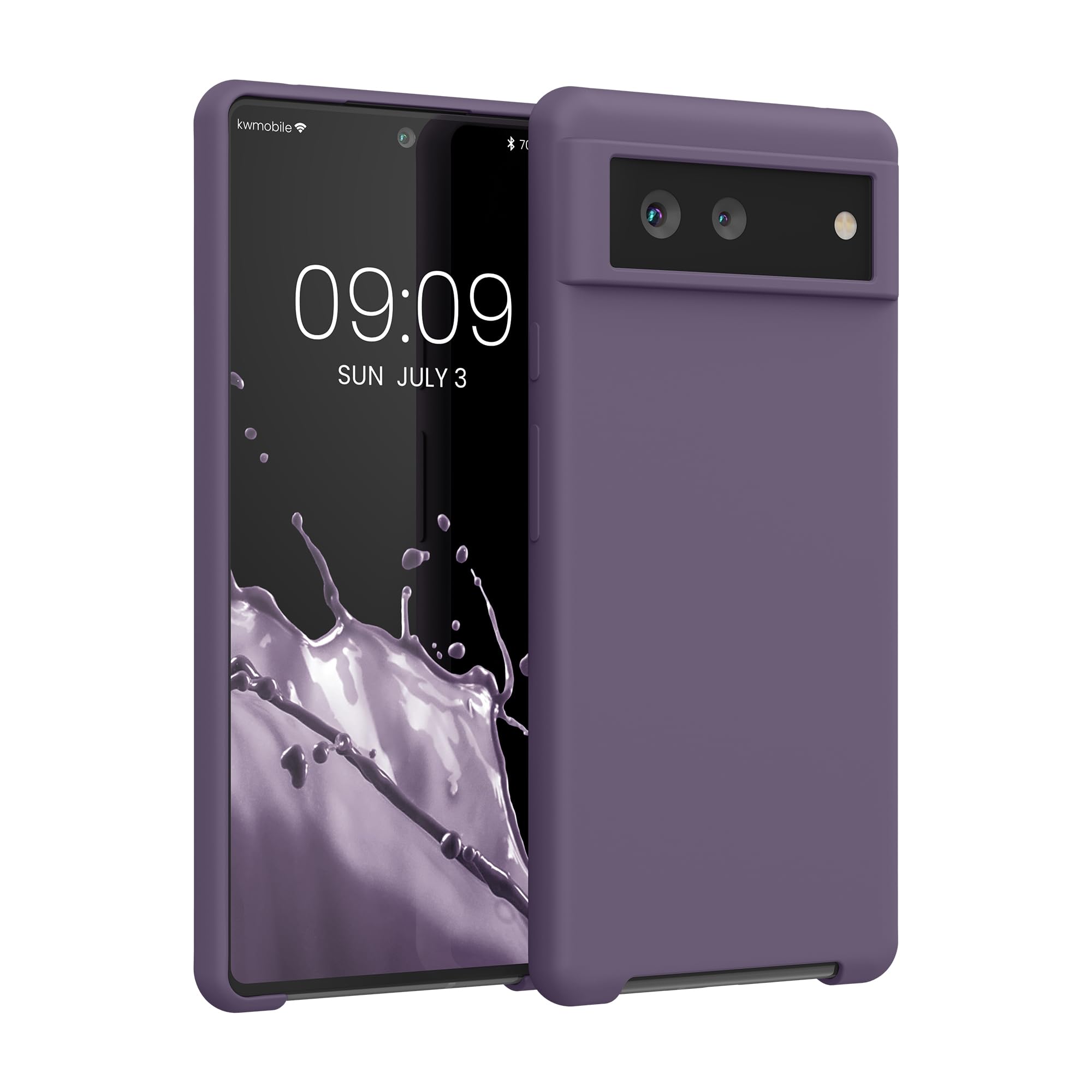 kwmobile Case for Google Pixel 6 Pro Case - Soft Cover - Shockproof Silicone - Wireless Charging Pale Iris — image 1