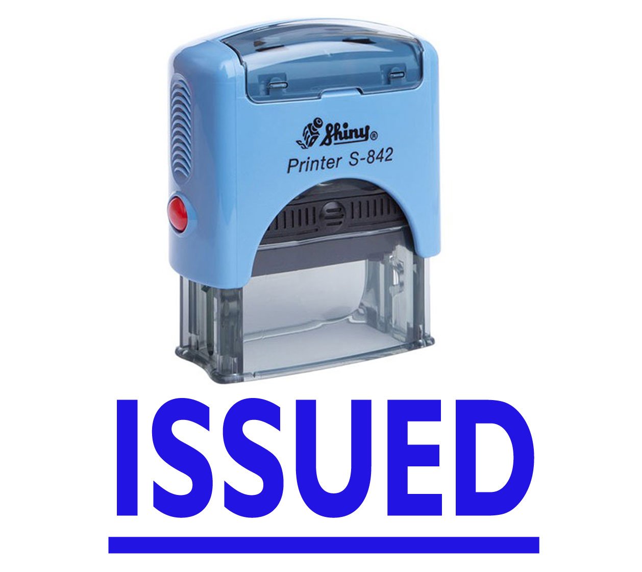 Issued Self Inking Rubber Stamp Office Stationary Custom Shiny Stamp