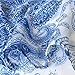 GERINLY Women's Scarves: Fashion Color Paisley Print Oblong Wrap Scarf (Blue)