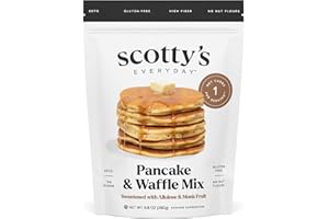 Scotty's Everyday - Keto Pancake and Waffle Mix - 1g Net carbs, 0g Added Sugar, Gluten-Free, High Fiber - No Nut Flours - 9.08oz, Pack of 1