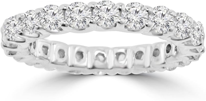Madina Jewelry 2.21 ct Ladies Round Cut Diamond Eternity MDEB70242M14J24