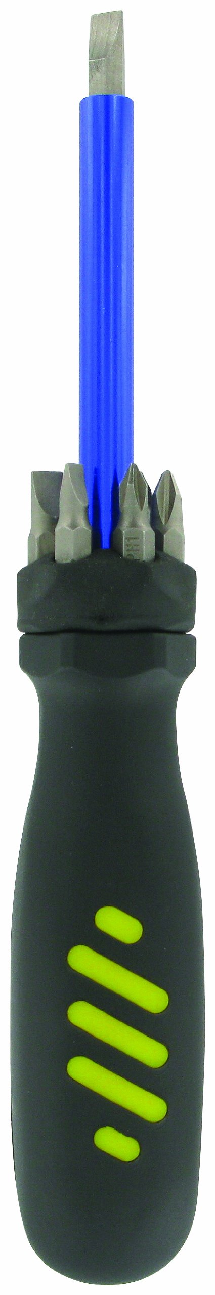 Silverline Multi-Bit Screwdriver with Telescopic Pick-Up Magnet 7 Driver Bits (250547)