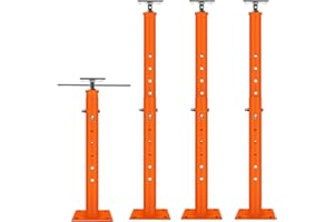 HOTLOOP 4 Pcs House Floor Jacks Post for Leveling,Adjustable Support Jack 19-36" Height Range,Floor Jack Stand 2 ton - 4400 lbs Height Capacity (Each),Screw Jack,Lift Supports,Level Supports Orange Orange
