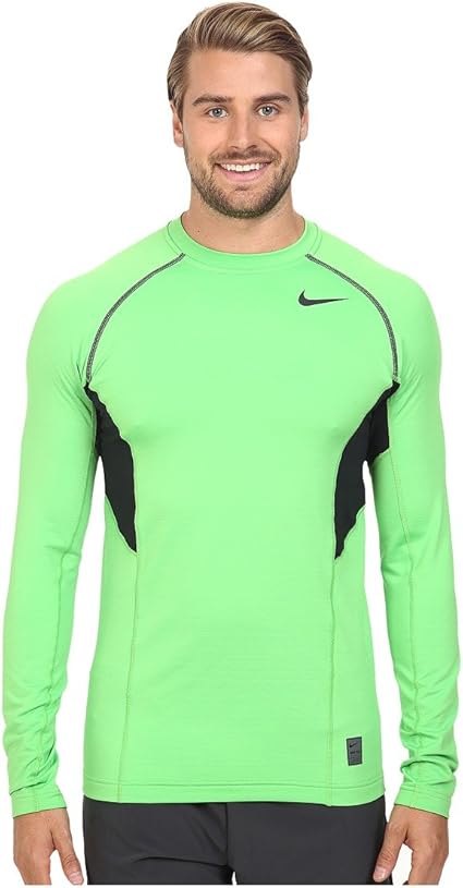 Amazon.com: Nike Men's Pro Combat Hyperwarm Dri-FIT Max Fitted Long-Sleeve Shirt 659814 (Medium 