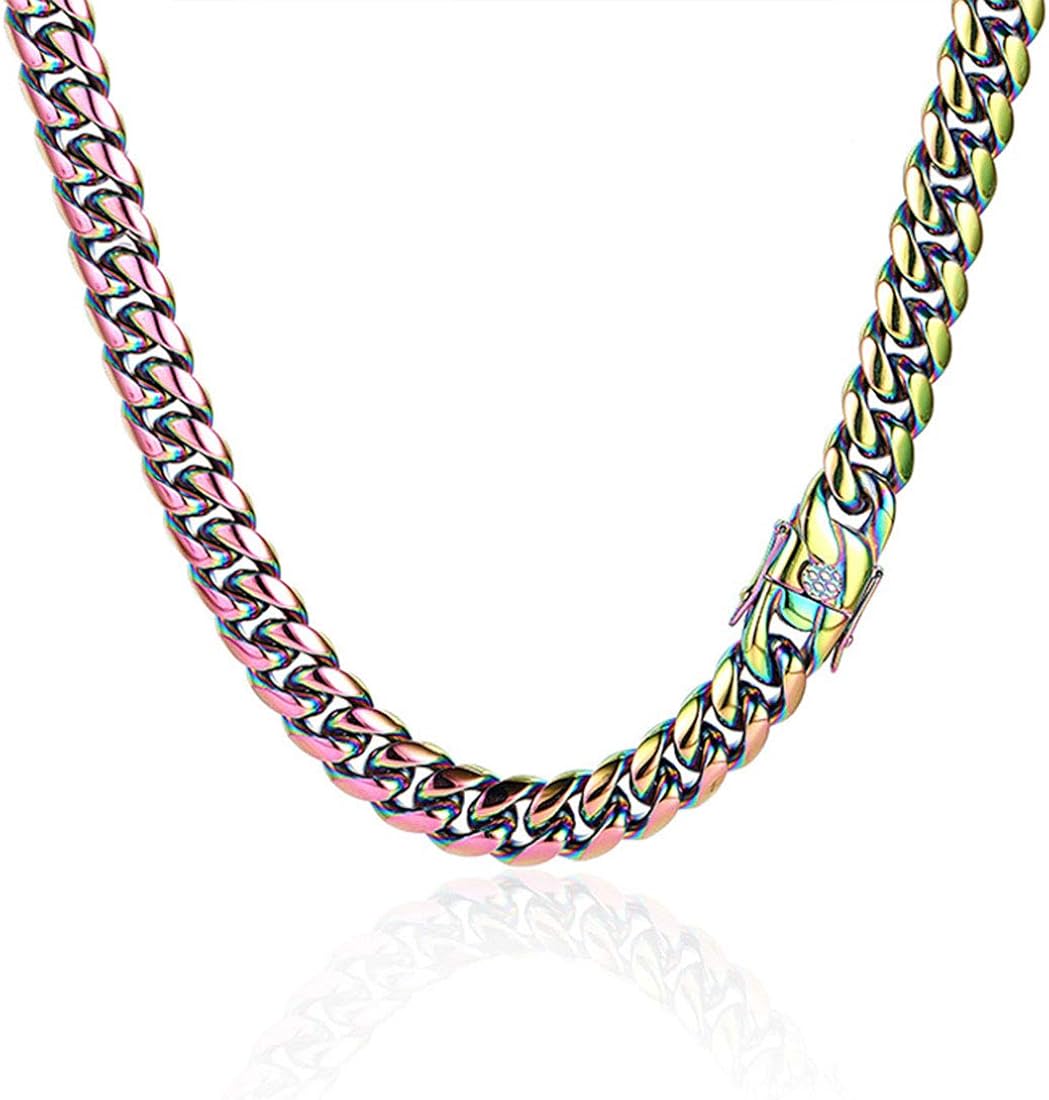 Necmブレスレット メンズ 喜平 カラー 純チタン製ブレスレット カラー 幅10 太目腕輪 金属感 キューバチェーン 仕上げ アレルギー対応 ジュエリー 通販 Amazon