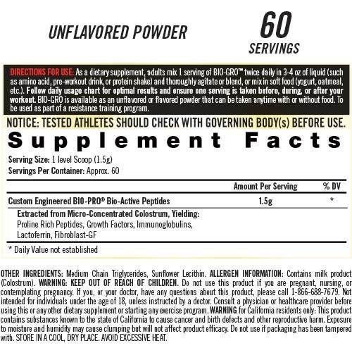 Isatori Bio-Gro Unflavored 60/Srv 3.7oz