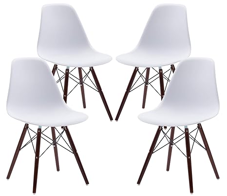 Phoenix Home Kenitra Contemporary Plastic Dining Chair Bone White