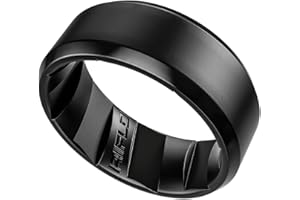 Men's Tactical Silicone Rings, 9mm Wide 2.5mm Thick Rubber Wedding Bands for Him, Breathable Working Man's Performance Ring