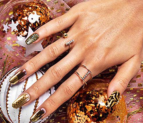 Nail Stamping Polish - Upgrade 4 Bottles Nail Art Lacquer Polish Gold Silver Blue Red Nail Plate Polish Varnish and Free Fast Drying Top Coat for Manicure Printing