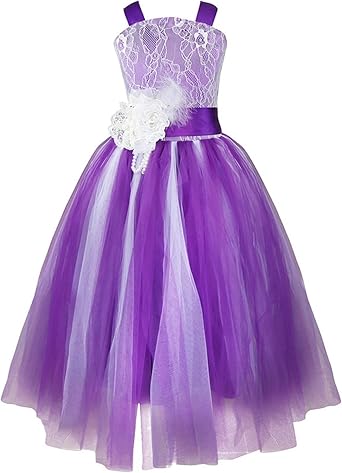 amazon purple flower girl dresses