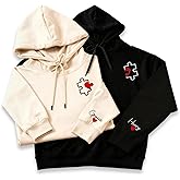 goiofot Custom Embroidered Matching Couple Hoodie & Sweatshirt, Personalized Gift for Girlfriend Boyfriend Valentines Day Birthday Christmas Anniversary