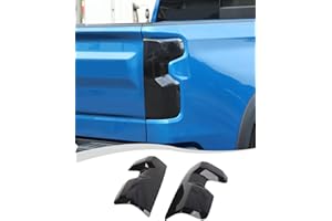 Hoolcar Tail Light Lamp Cover Guard Trim Bezel Frame Decor Exterior Accessories Compatible with Chevrolet Silverado 2022 2023 2024 2025, Smoked Black