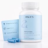 mars by GHC Lion&rsquo;s Mane Capsule Powered with Moringa Powder &amp; Cod Liver Oil | 100% Pure and Natural | Pack of 1 | 60 Capsules