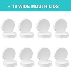AOZITA Wide Mouth Mason Jar Lids [16 Pack] for