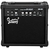 GLARRY Electric Bass Combo Amp, Portable 20W Practice Bass Guitar Amplifier with Bass, Volume, Treble, Middle Controls, Headp