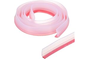 PATIKIL 118 Inch Collapsible Shower Threshold Water Dam Guard, Shower Stopper Barrier Self Adhesive Sink Splash Guard for Fra