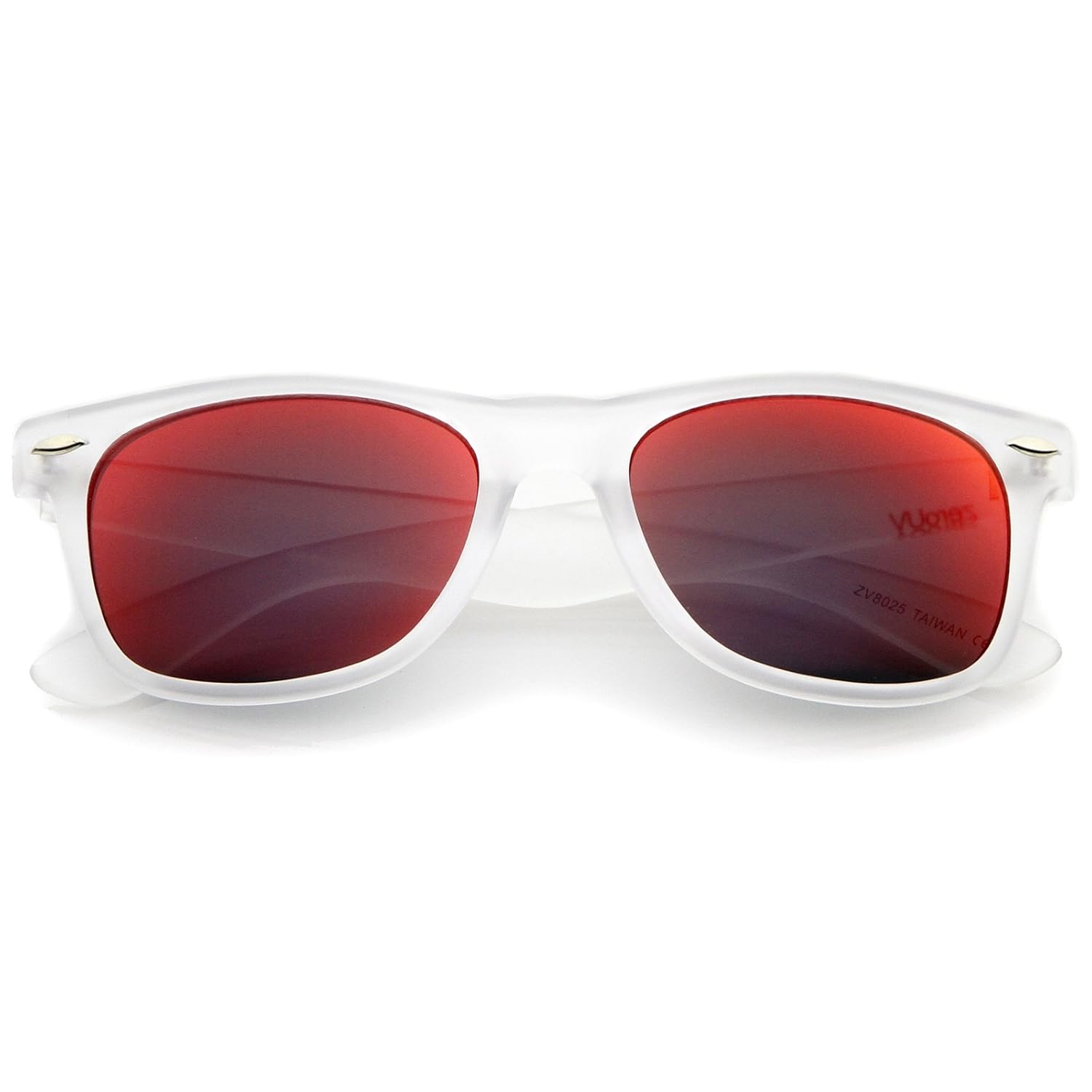 red rimmed sunglasses