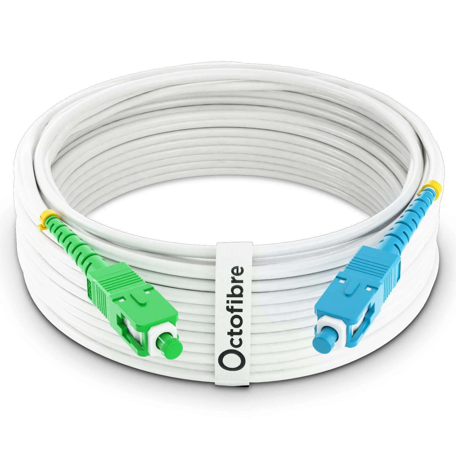 Octofibre - Freebox Fibre Optic Cable - 20 m - Reinforced with Kevlar Shielding - Fibre Optic Extension/Garter - SC APC to SC UPC