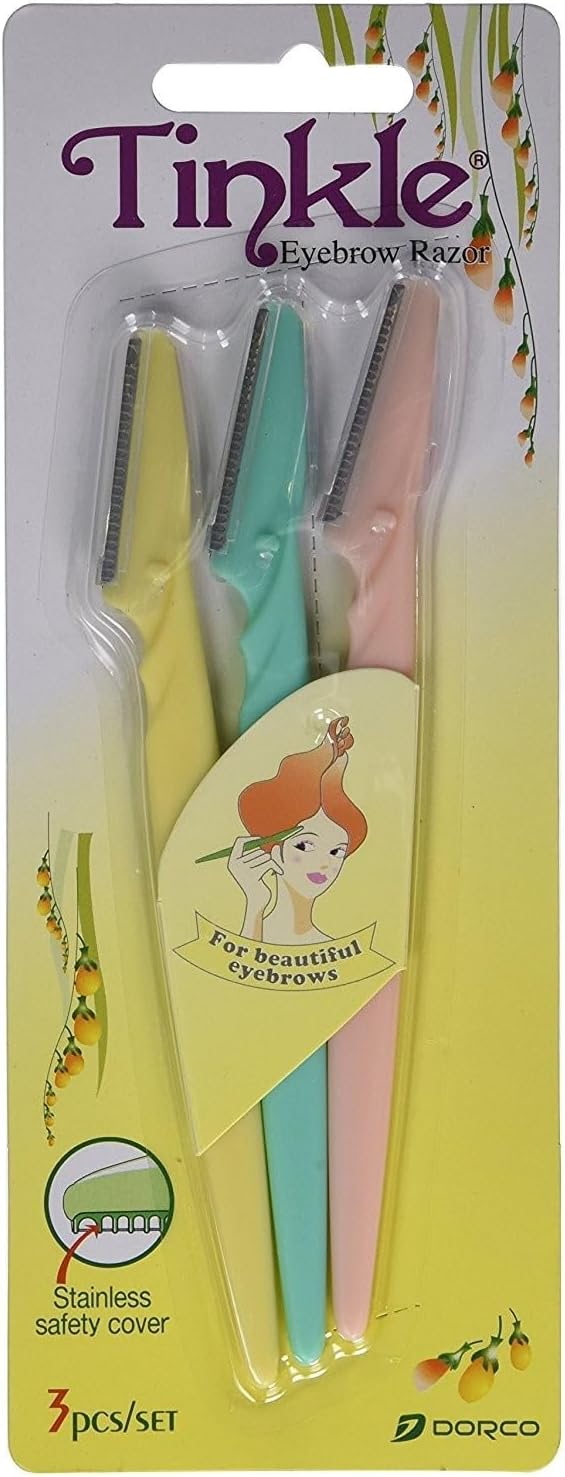 Dorco Tinkle Eyebrow Razor, Hair Trimmer Shaper Shaver and Tough Up